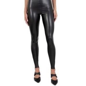 NWT Joie Contemporary Fit Black Faux Leather Leggings Tights, size L